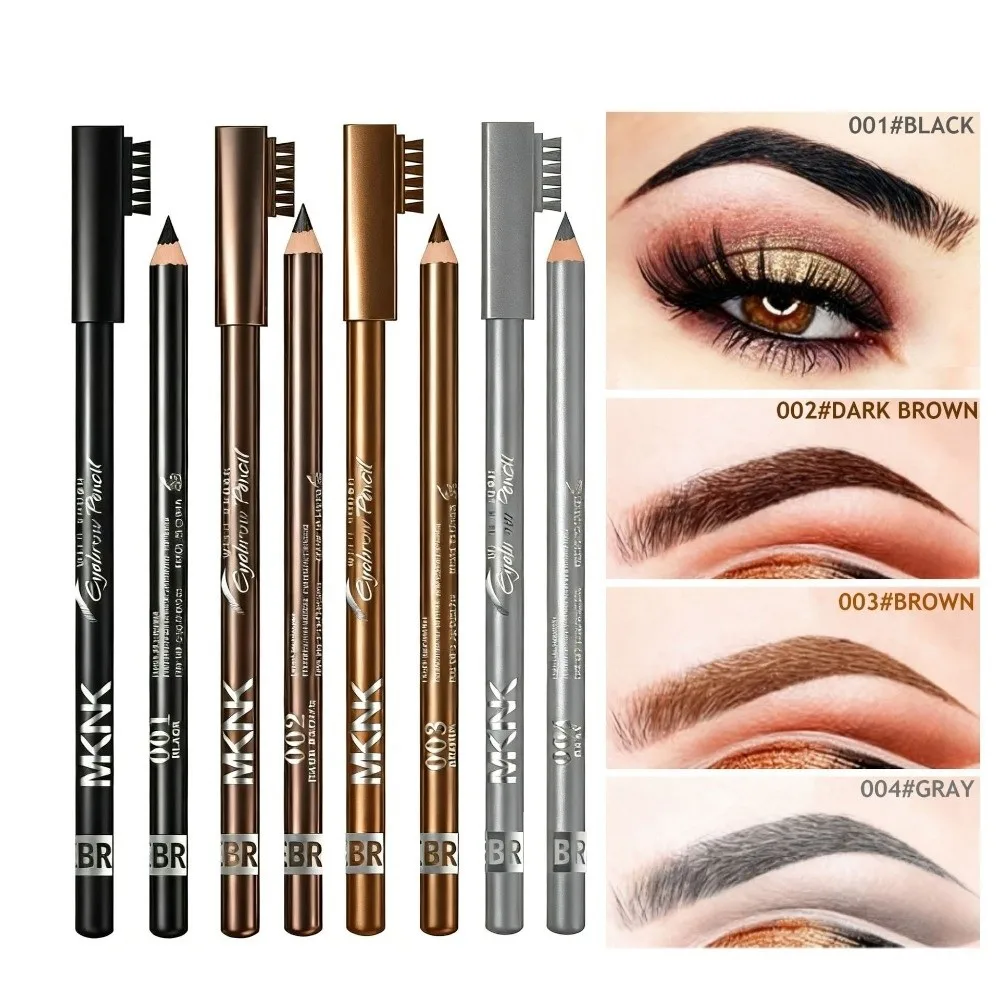 Natural Double-Ended Eyebrow Pencil Waterproof Long Lasting Eyebrow Tool Matte Finish Sweat Proof Makeup Pen Daily Makeup