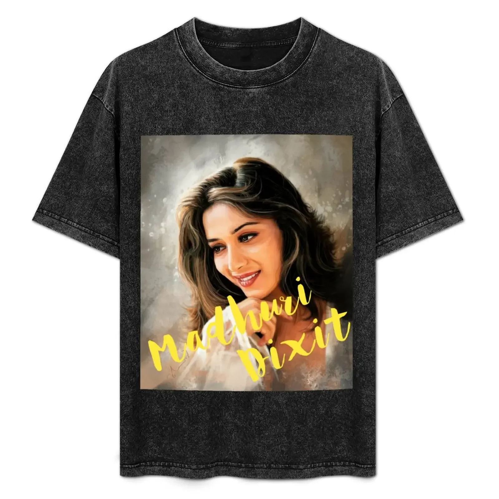 Madhuri Dixit اللوحة تي شيرت فاخر مصمم الفراغات كبيرة الحجم تي شيرت رجل فضفاض قمصان رجالي مصمم تي شيرت