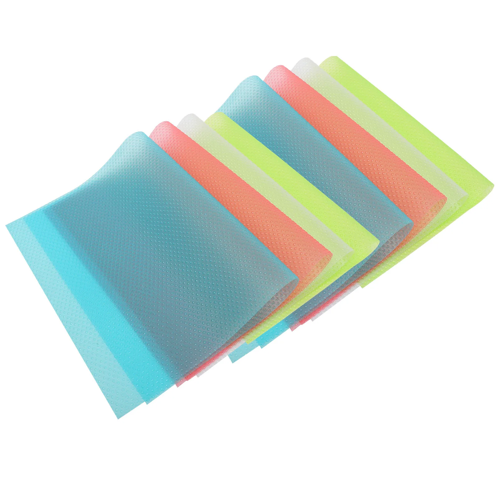 

8 Pcs Non Slip Kitchen Mat EVA Shelf Liners 45x30cm Refrigerator Mats Cupboard Liner Washable Dustproof Easy Clean for Cabinets