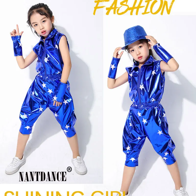 Modern Hip Hop Jazz Dance Suit for Children Performance Dance Wear Boys and Girls Jazz Dance Costumes