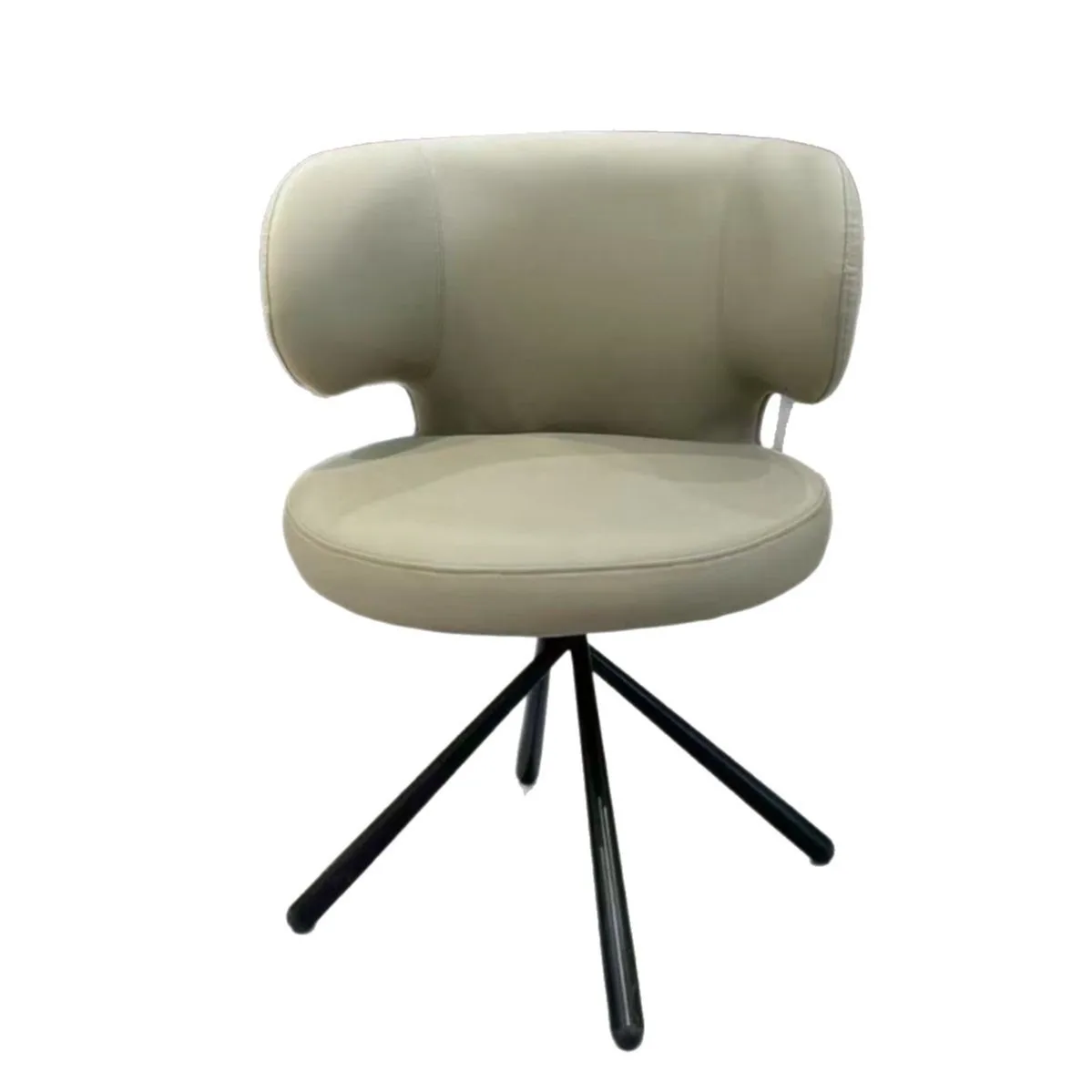 *&Nordic Modern Minimalist Dining Chair with Wrought Iron Backrest Light Luxury Fabric Stool for Home Use for Desk Makeup Table
