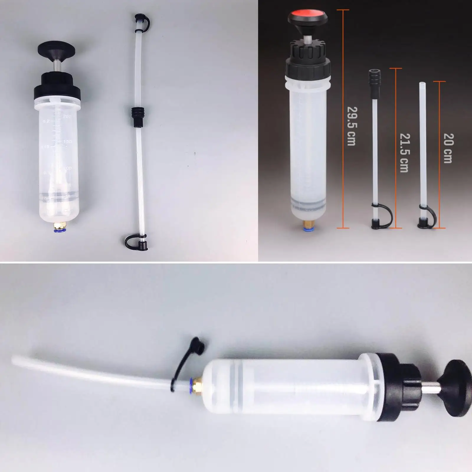 200cc Car Oil Fluid Extractor Filling Syringe Delivery Bottle Transfer Hand Pump