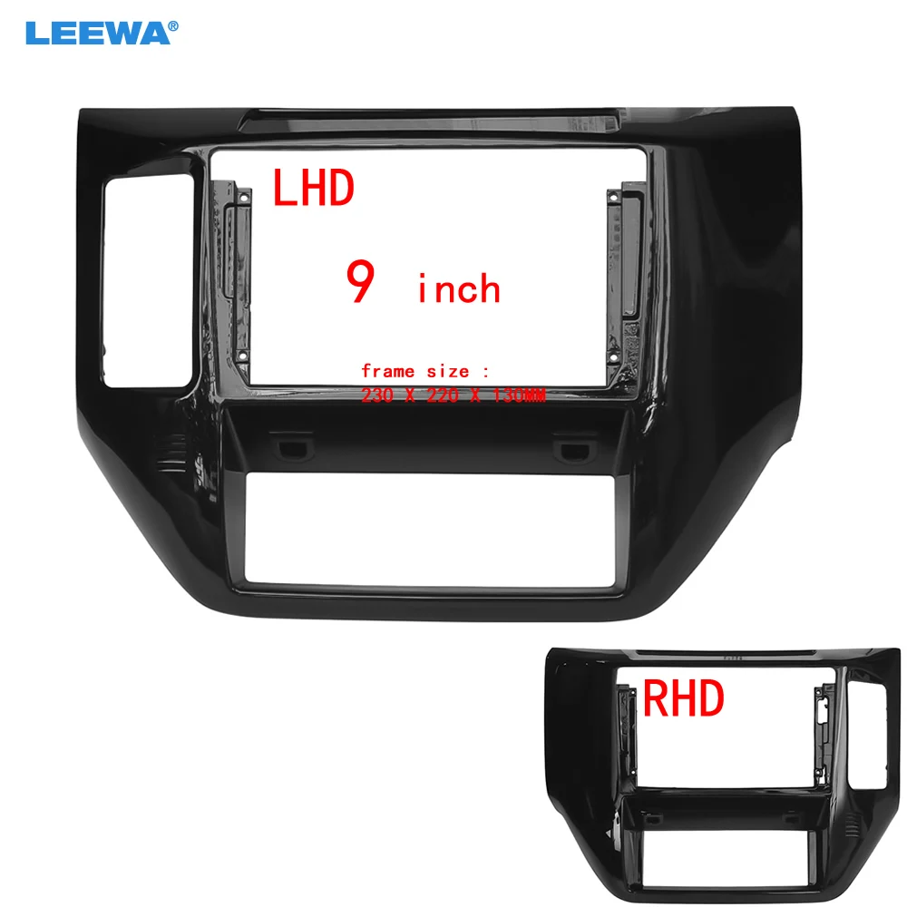 

LEEWA Car Audio 10.1" Big Screen Head Unit Dash Fascia Panel Frame Kit Adapter For Nissan Patrol (Y61) 04-12 (LHD/RHD) #CA4670