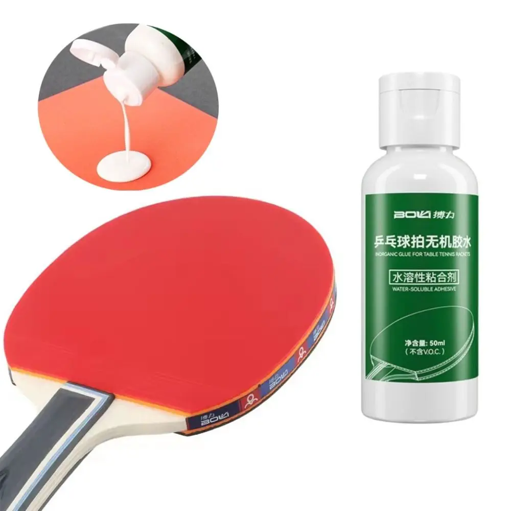 

50ML Table Tennis Racket Glue VOC Free Professional Water-based Inorganic Glue Ping Pong Paddle Glue Racket Bonding Accessories