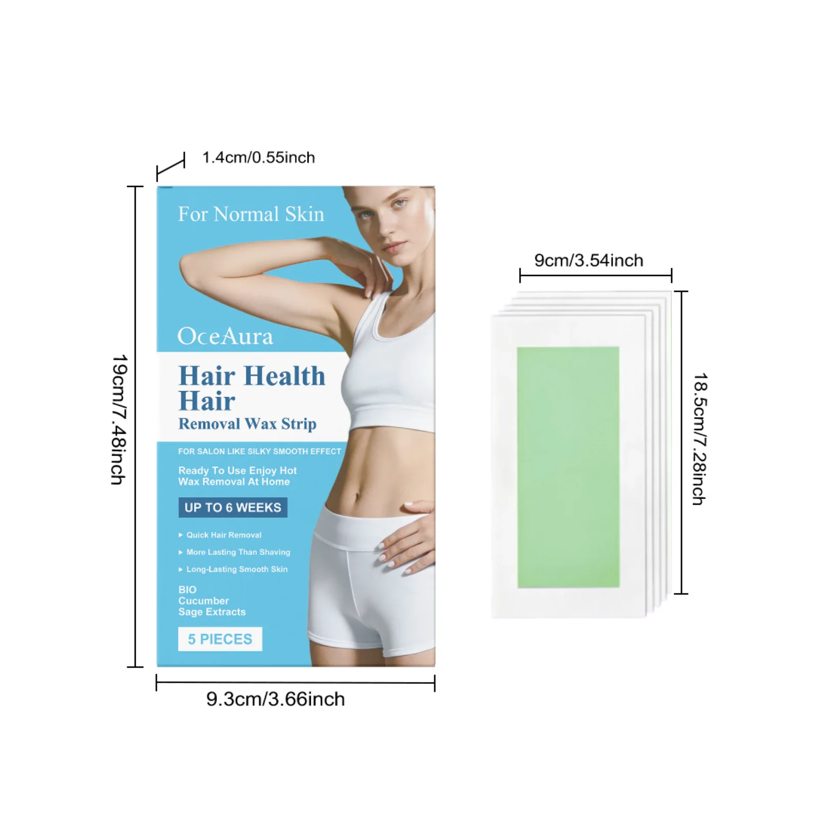 OCEAURA Underarm Hair Removal Wax Paper Inhibit Hair Growth Relieve Discomfort After Hair Removal Hydrate Skin Depilatory Patch