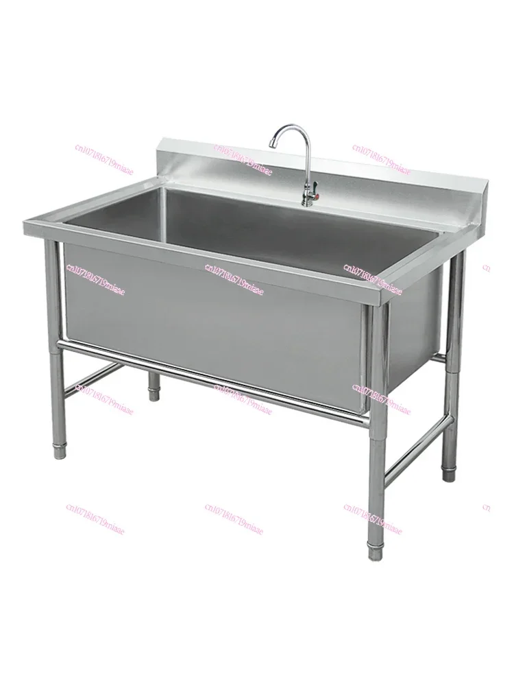 

Kitchen Sink Stainless Steel Commercial Dishwashing Vegetable Washing 304 Thawing Deepened Thickened Extra Large Pool