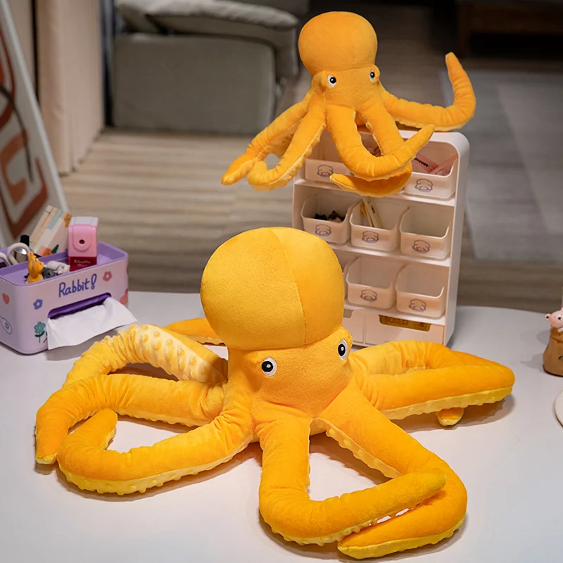 Leuke Octopus Pluche Pop Cartoon Gele Octopus Dier Super Zacht Pluche Pop Kussen Voor Jongens En Meisjes Verjaardagscadeau Appease Pop