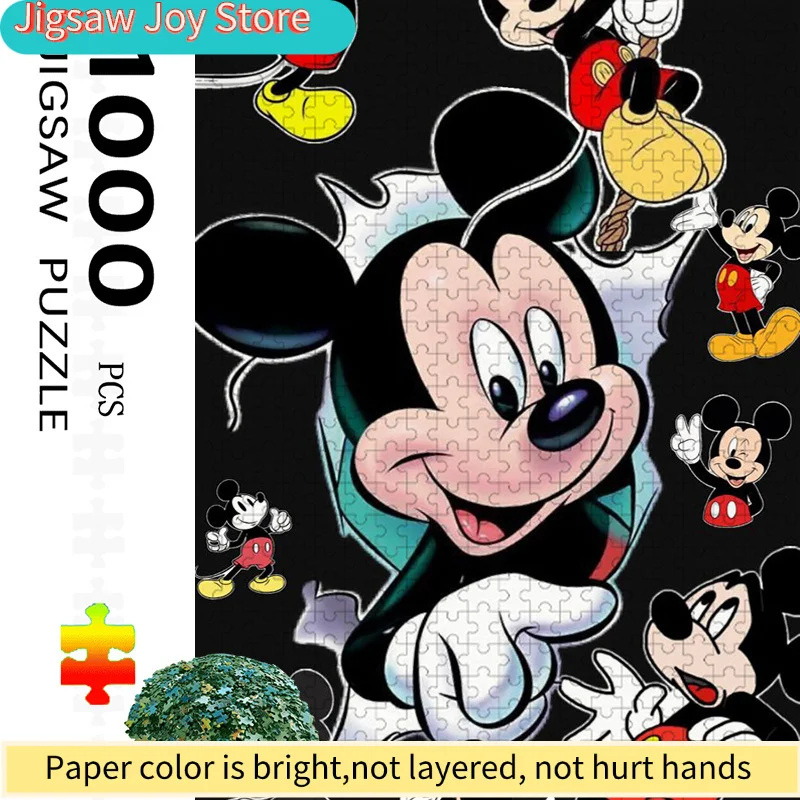 

Disney Colorful Mickey Mouse Cartoon Jigsaw Puzzle | Vibrant Abstract Design, Classic Mickey Pattern, Challenging & Entertain