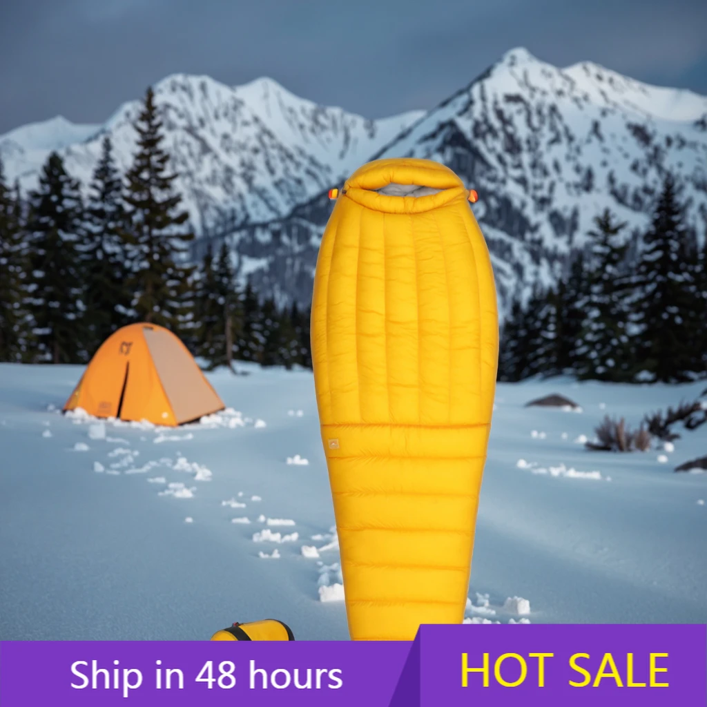 

YTYIN 30 Degree Down Mummy Camping Sleeping Bag for Adults Winter Outdoor Nylon Fabric Cold Weather Hiking and Winter Sleeping