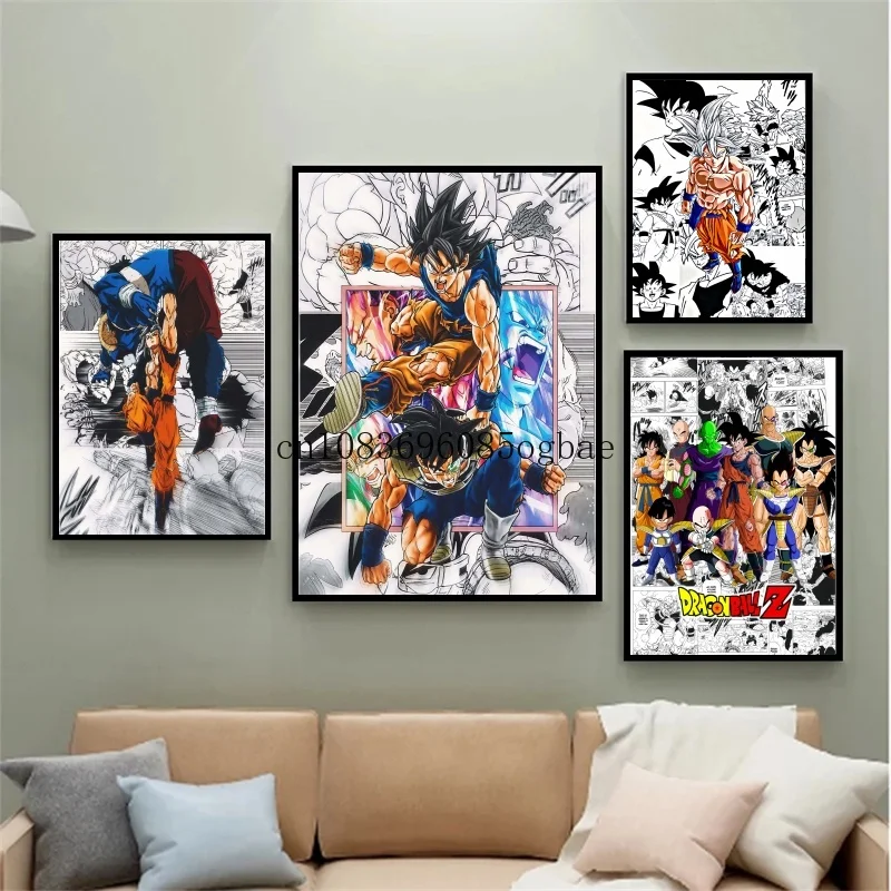 

Dragon Ball Z Creative Innovation HD Poster Wall Vegeta Sun Goku Gohan Decorative Painting Children's Bedroom Gym Art Decoration