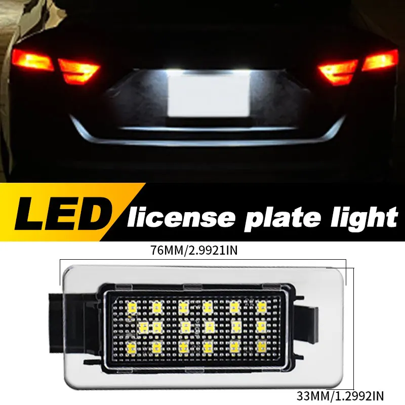 2pcs LED License Number Plate Light Lamp 265108990E For Nissan Altima 2019 2020 Serena C27 Suzuki Landy 2016- Dacia Duster 2017-