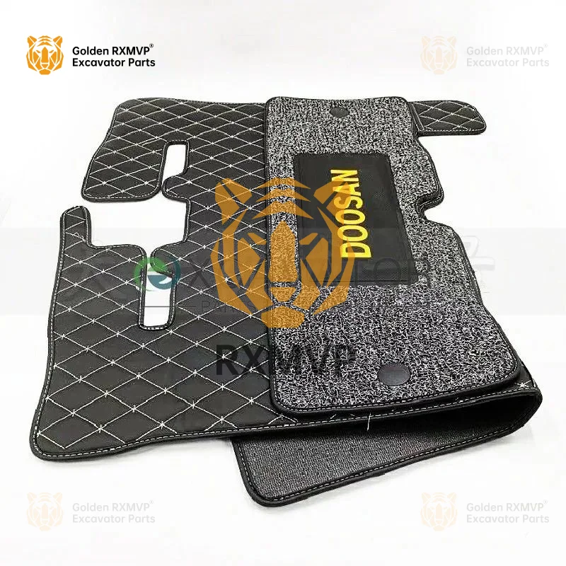 For Floor Mats Doosan Wheel Excavation Special Foot Pad Dx55/60 /150w /210w-9c-eco Cab Carpet Silk Ring