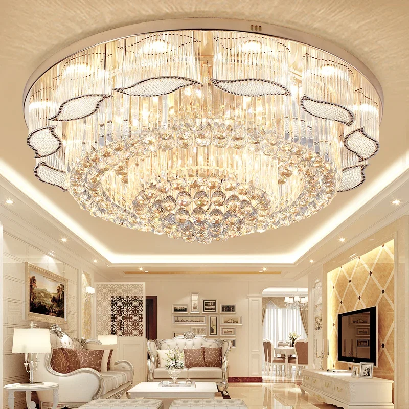 

Luxury Ceiling Lights Crystal Living Room Large Chandelier Villa, Hotel Lobby, Model Room Home Decoration