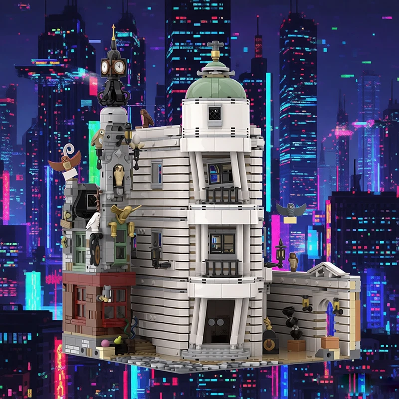 3270 pièces Urban Street Magic Bank MOC Blocs de construction modulaires personnalisables, design créatif éducatif, jouet DIY populaire, cadeau de festival