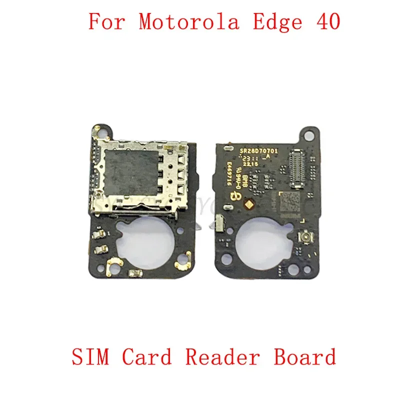 SIM Card Reader Board Flex Cable Connector For Motorola Moto Edge 40 Sim Card Reader Repair Parts