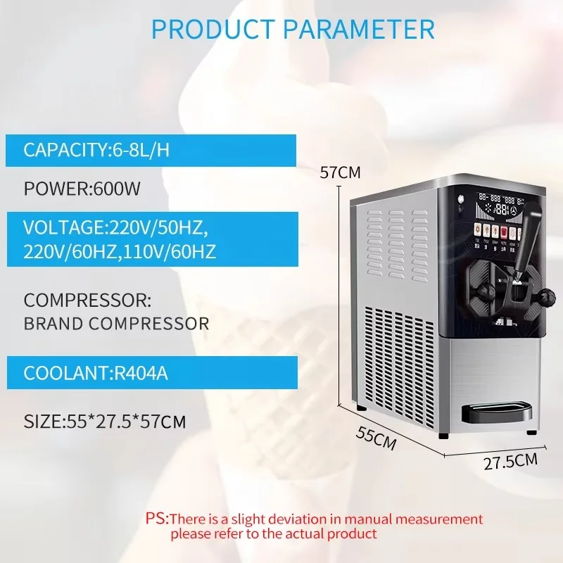 Commerciële zware tafelmodel s - Soft Serve Ice Cream Machine recensie en prijs