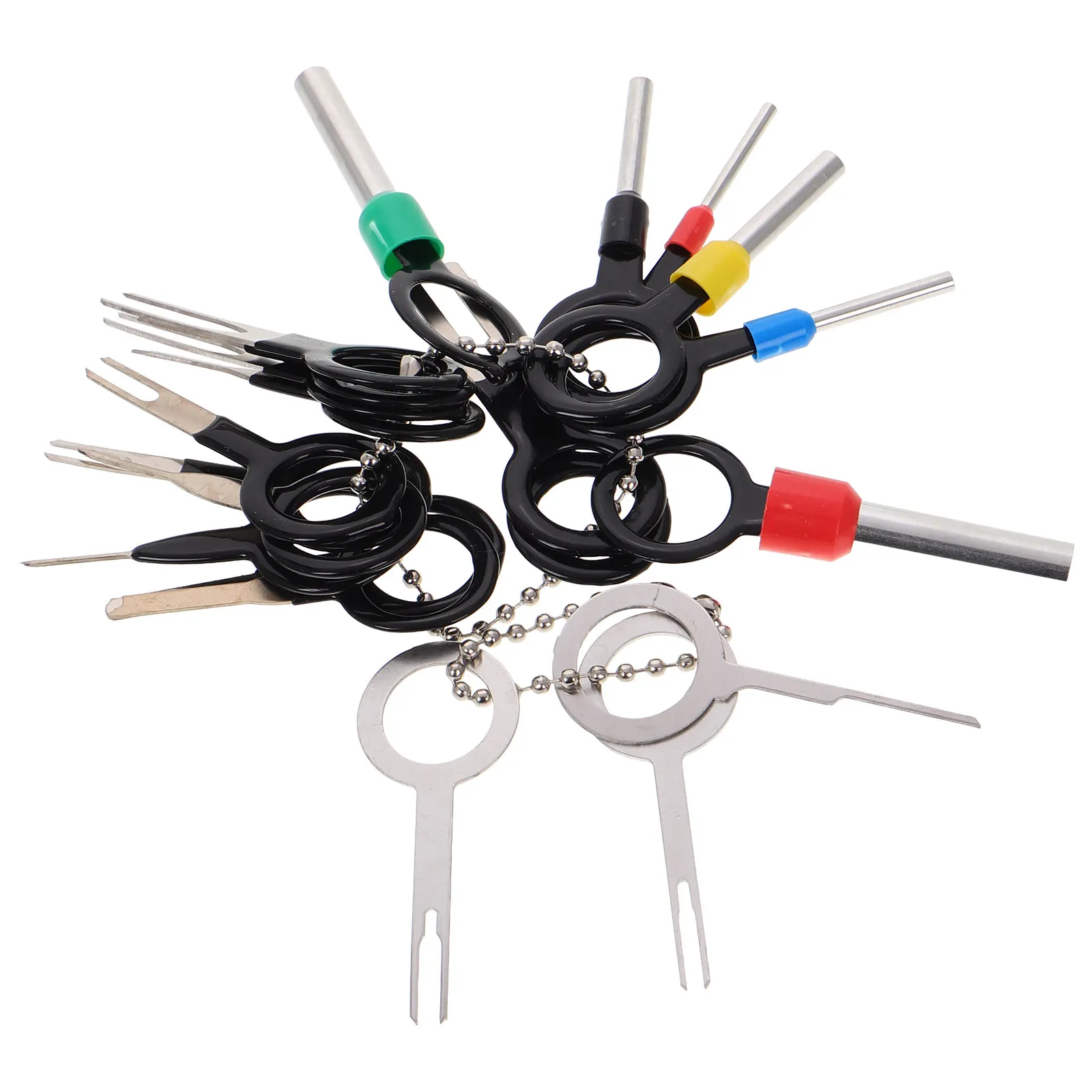 21Pcs Terminal Removal Depinning Tool Kit Connector Pin Extractor Automotive Electrical Wire Harness Repair Tools