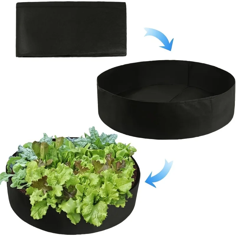 Reusable 3D Vegetable Growing Tool Thickened Durable Breathable Home Vegetable Planting Pot with Side Pockets Plant Growth Bag