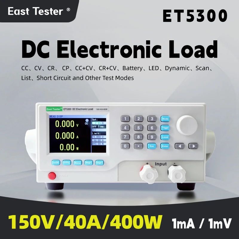 Testador de Carga Eletrônica Programável 150v 40a 400w Tester de Carga de Teste de Bateria do Que It8512 Mais Et5300a Et5300 dc