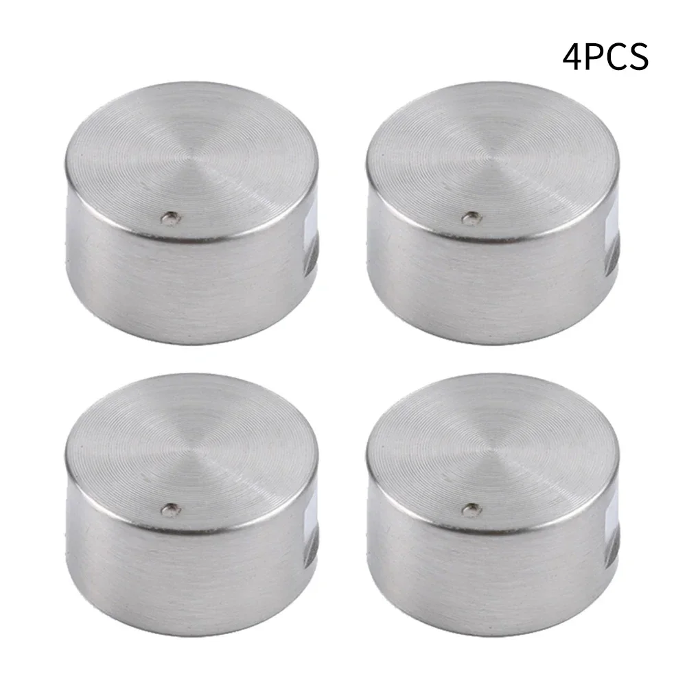 4PCS 6mm Diameter Rotary Switches Aluminum Alloy Round Knob Handles For Gas Cooktop Ovens Kitchen Appliance Accessories