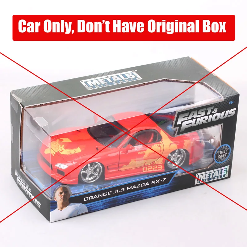 Car Only! 1/24 Scale Jada Dom\'s 1993 Mazda RX-7 RX7 Car fast Diecasts & Toy Vehicles Red Furious Racing Miniatures