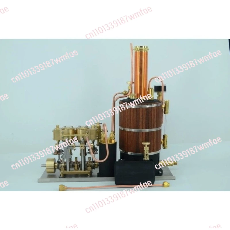 Inline Reciprocating Steam Engine Model Power Group, Retro Model,and Single Vertical Boiler Horizontal Boiler