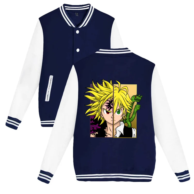 New Meliodas Jersey uomo donna giacca da Baseball Casual autunno inverno giacche da Baseball Meliodas cappotto a maniche lunghe