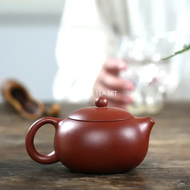 250ml Yixing Handmade Purple Clay Teapots Xishi Tea Pot Ball Hole Filter Kettle Authentic Chinese Zisha Teaware Dahongpao