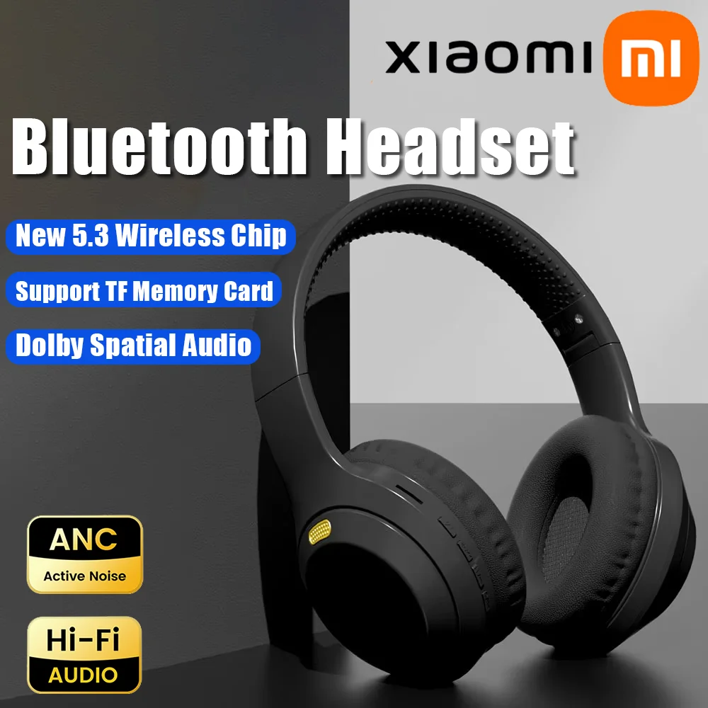 Xiaomi Wireless Headphones Bluetooth5.3 Headphone Foldable Portable 40mm Driver Game Music Over Ear 3D Stereo Headset With Mic