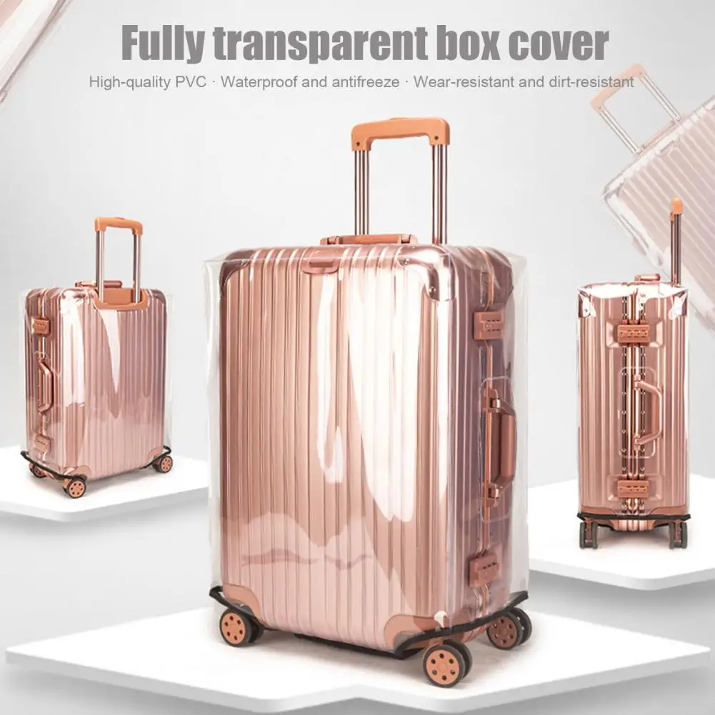 Suitcase Cover Waterproof Suitcase Protective Cover for 20/24/28/30 Inch Luggage Impact Resistant Travel Wrap for Smooth