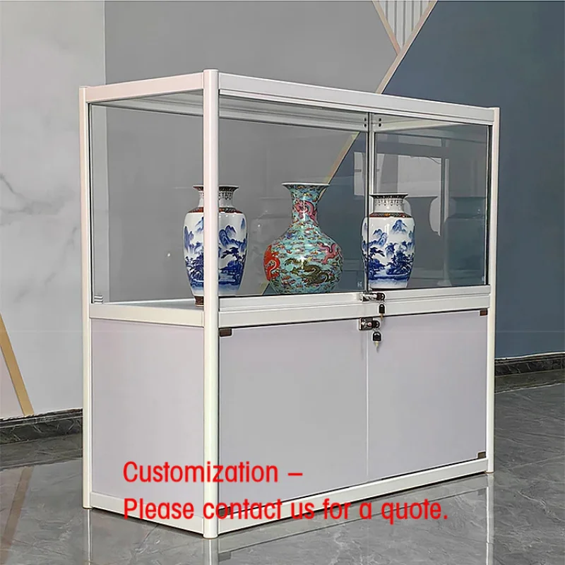 

custom.Jewelry Counter Jewelry Display Cabinet Transparent Glass Shelves and Alcohol Products