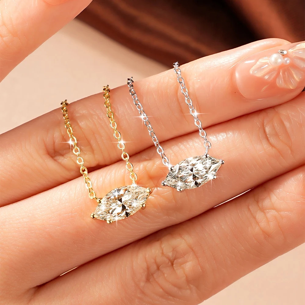 Lnkry Kalung Moissanite Potong - Moissanite Pendant Necklace Solitaire ulasan dan harga
