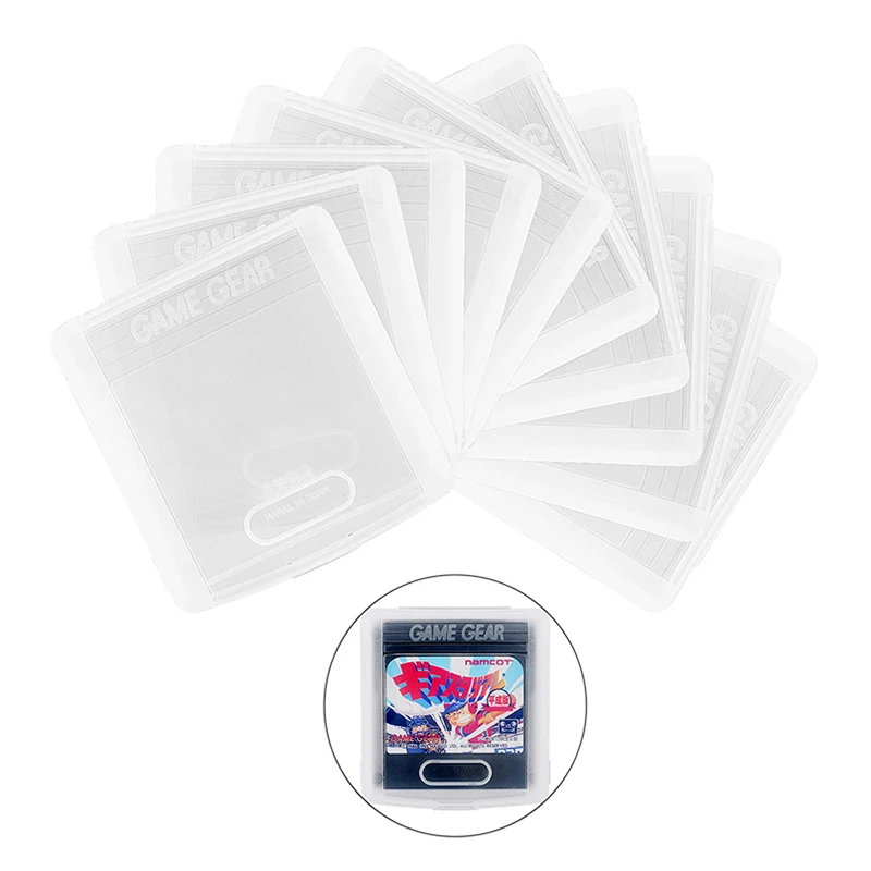 (BBQ4)Single Game Card Cartridge Storage Display Box For Game Gear Cart GG Clear Replacement GameGear Protective Case