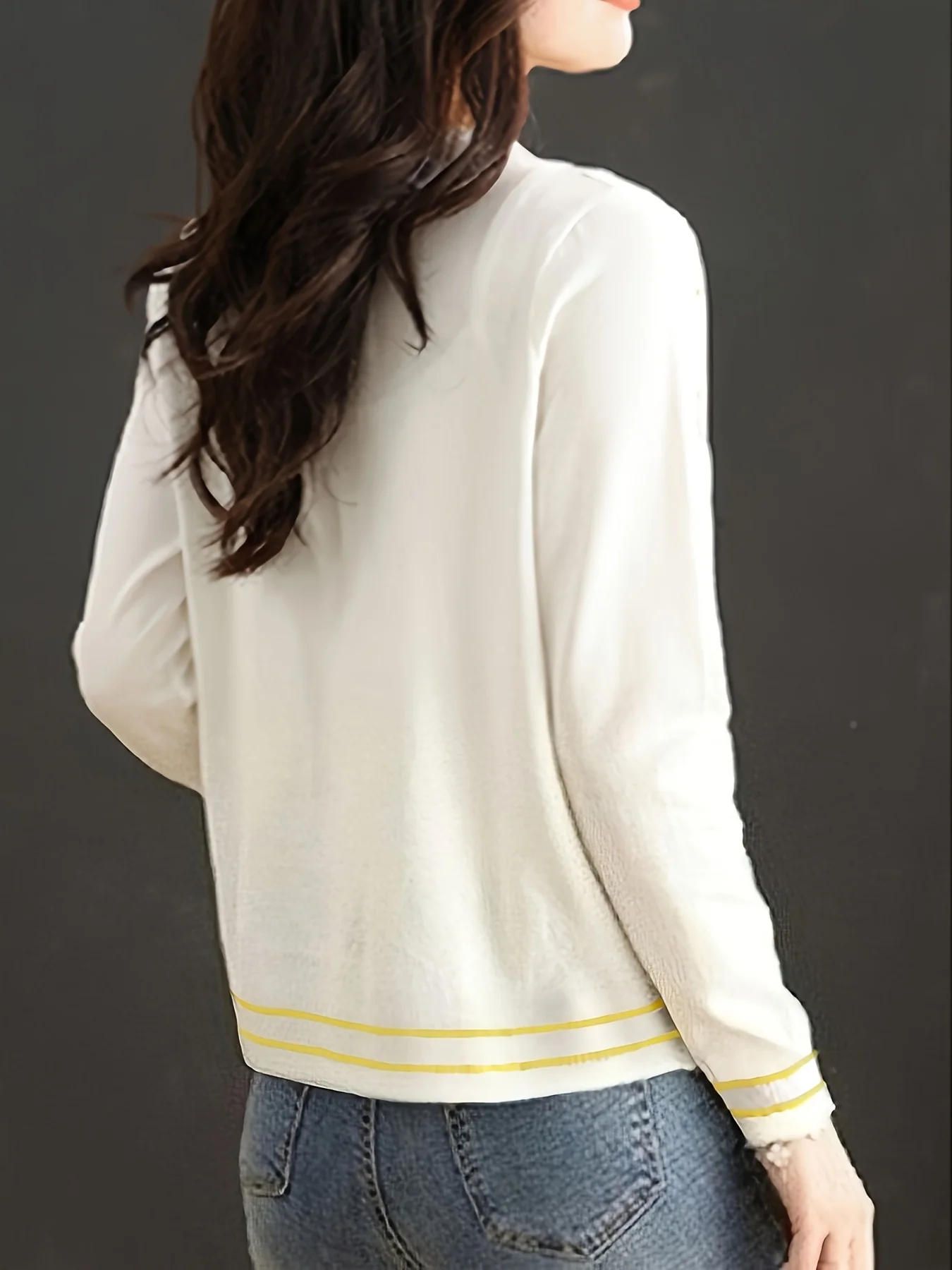Camisas de fondo de punto suave, suéter elegante, cárdigan informal, Camisetas básicas, Tops de punto, primavera y verano, nuevo