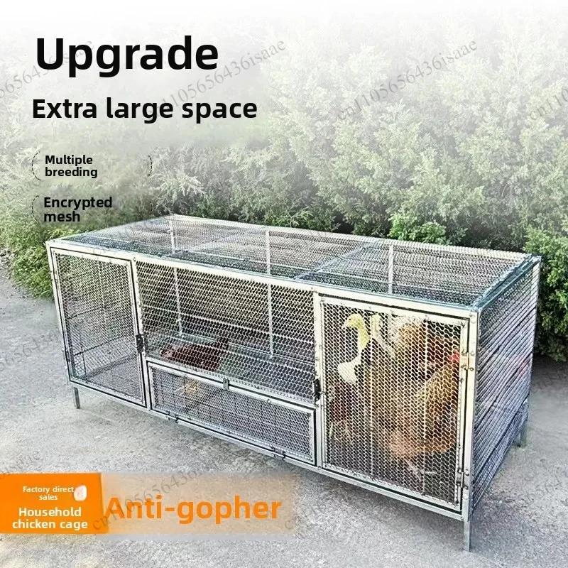 Rainproof Anti Rat Weasel Breeding Cage Thick Encrypted Mesh Chicken Duck Rabbit Pigeon Coop