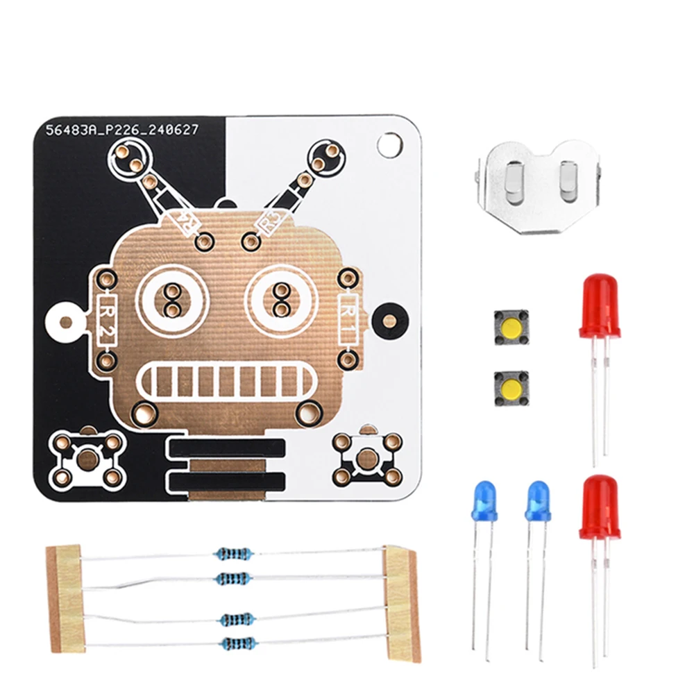 Robot électronique à monter soi-même, électronique LED pour débutant, apprentissage du soudage, Kit de bricolage amusant, Module de Tube électroluminescent LED