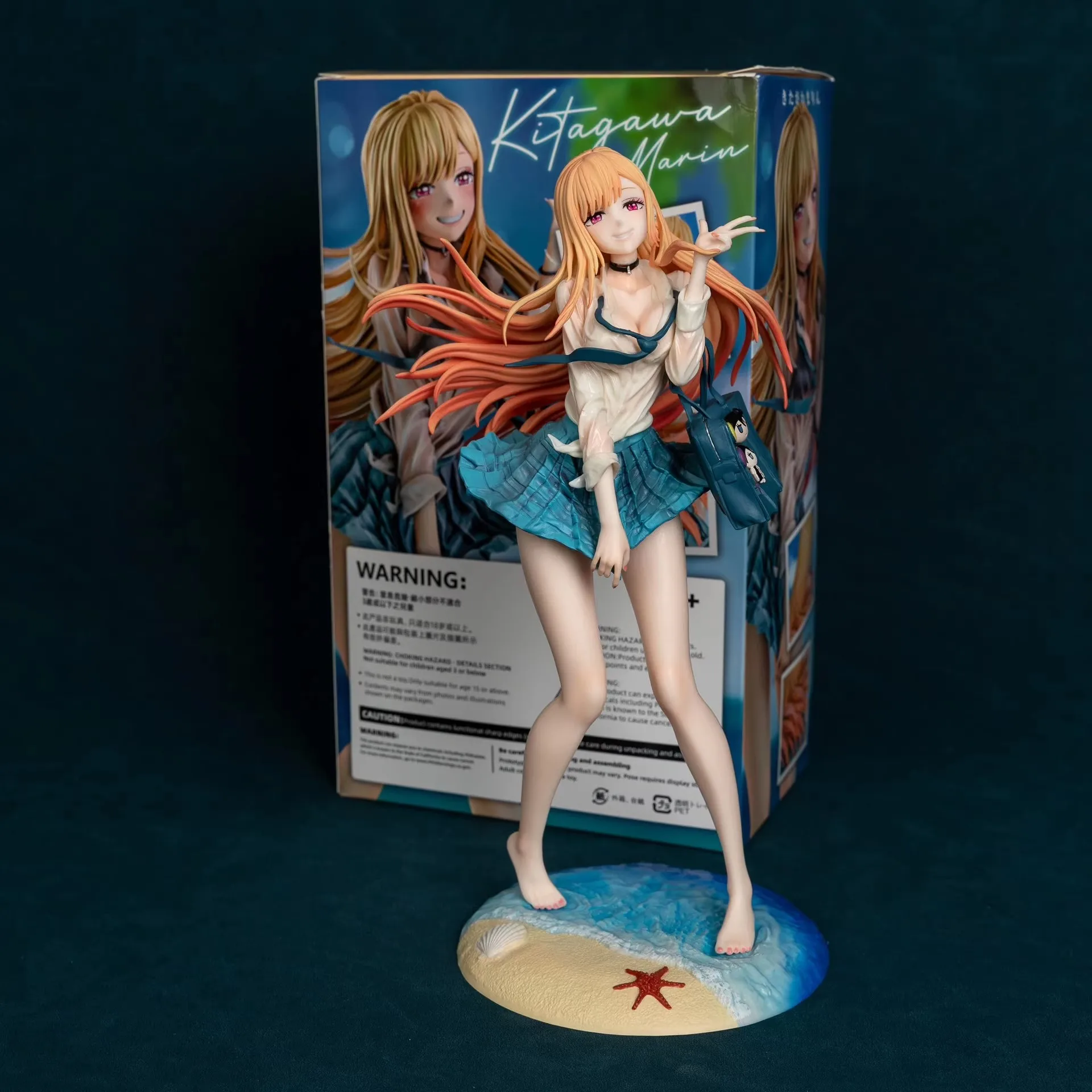 28 سنتيمتر أنيمي فستاني حبيبي كيتاجاوا مارين الشكل الشاطئ الدائمة الموقف نموذج اللعب هدية دمية جمع الديكور البلاستيكية