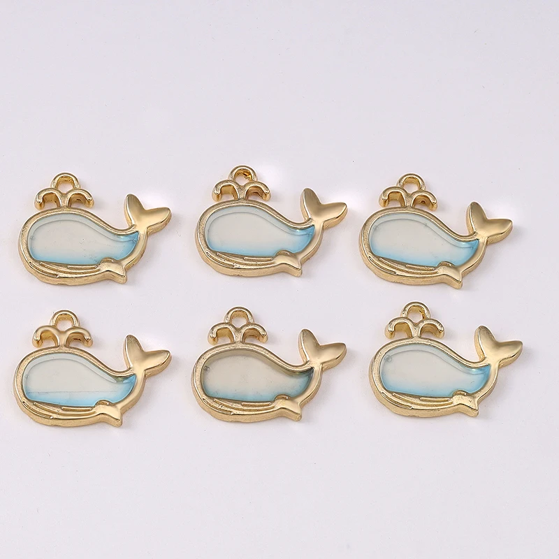 

Duarte 20Pcs/Lot Cute Acrylic Marine Life Whale Charms Pendants for Jewelry Making Earrings Necklaces Bracelets DIY Crafts Gifts