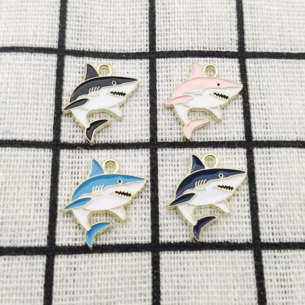 10pcs Shark Charm for Jewelry Making Accessories