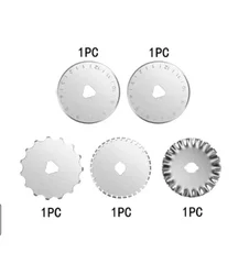 5/10Pcs 45mm Rotary Cutter Blade Quilting Fabric Paper Leather Rotary Cutters Replacement Blades with Storage Case Sewing Tools