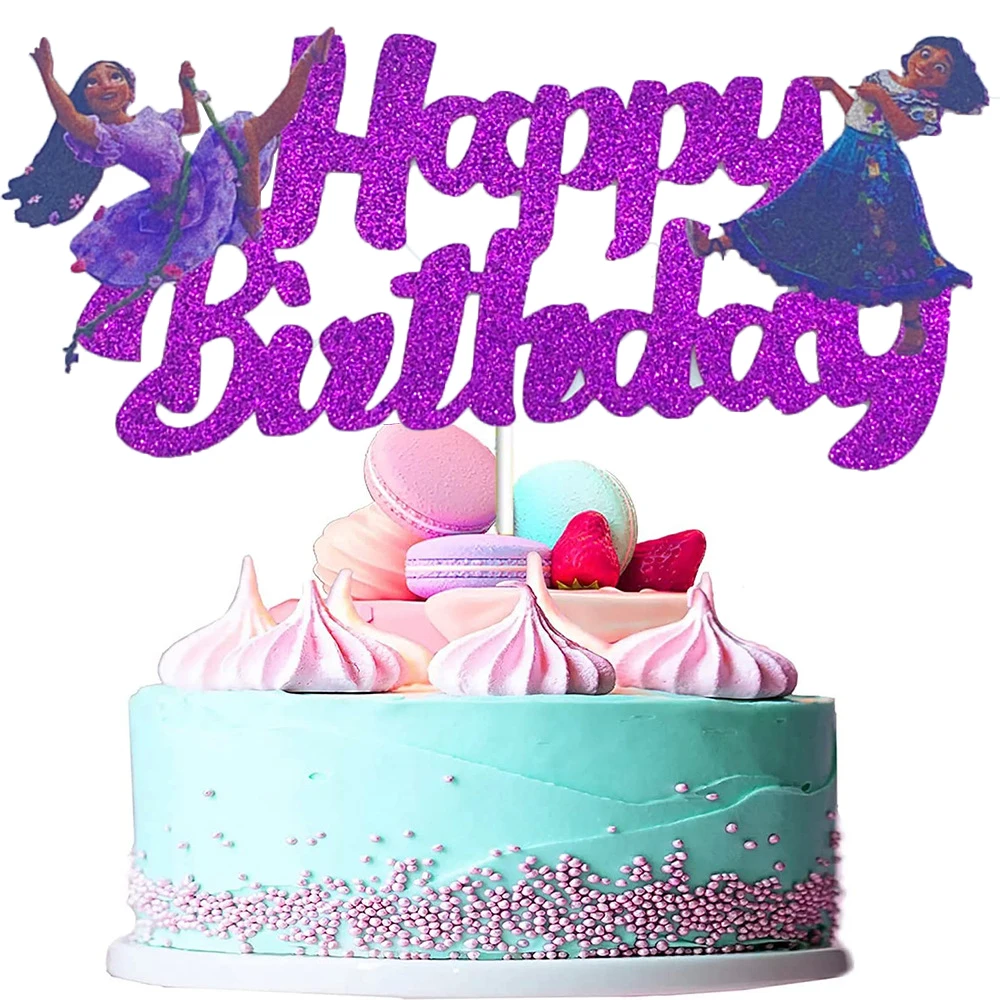 Disney Six Princess Cake Topper Girl Birthday Party Supplies Aurora Jasmine Jasmine Rapunzel Tiana Cake Insert decorazione per feste