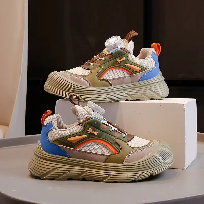 

Spring Sport Shoes For Children Trend Fashion Teenager Kid's Sneakers Soft-soled Waterproof Boy's Girl's Running Shoes