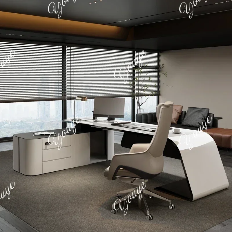 

J N49 J Large Storage Office Desk Study Organizer Luxury Laptop Computer Office Desk Coffee Home Mesa Ordenador Modern Furniture