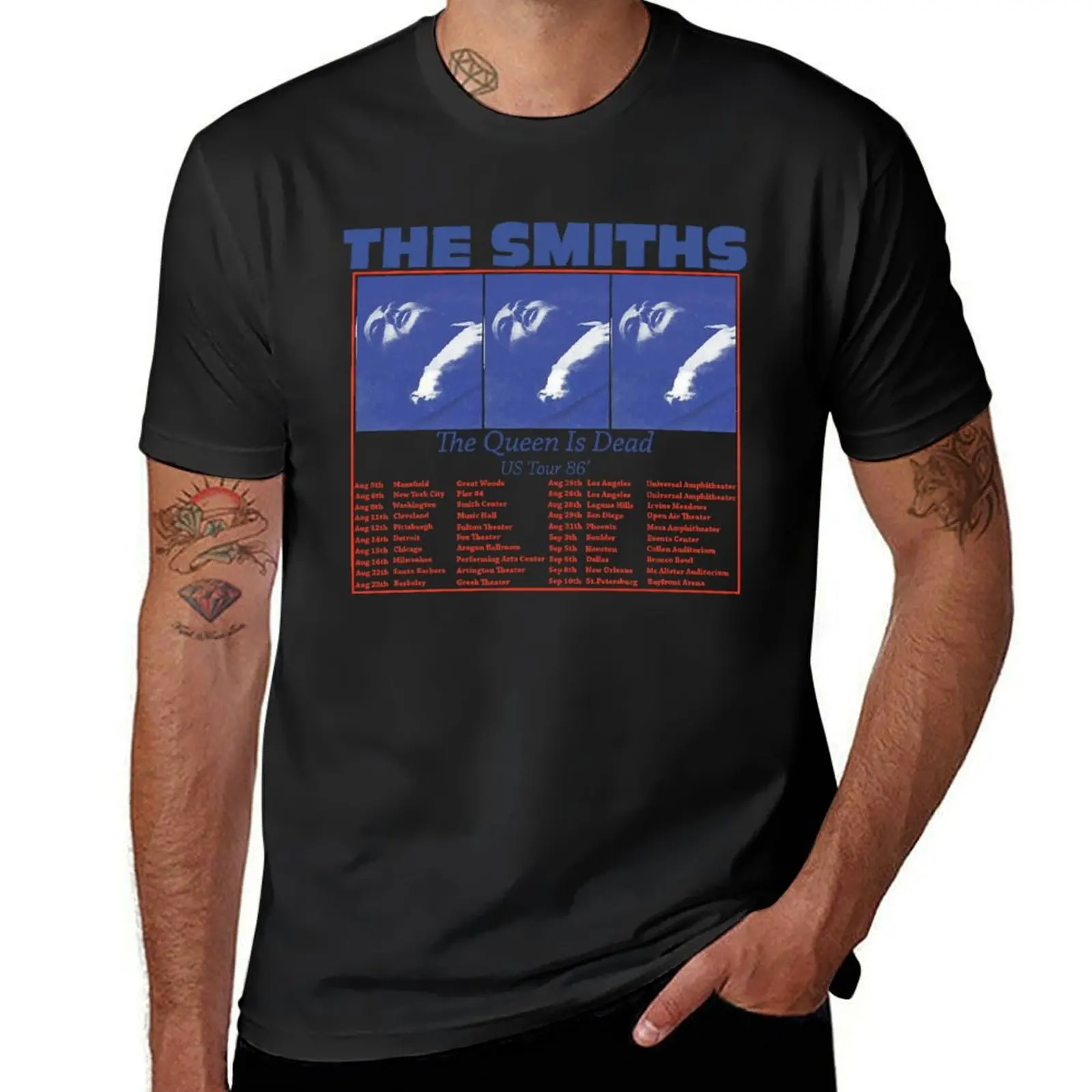 

The Smiths US Tour 86, футболка Queen is Dead, одежда в эстетике, простые футболки для мужчин, хлопок