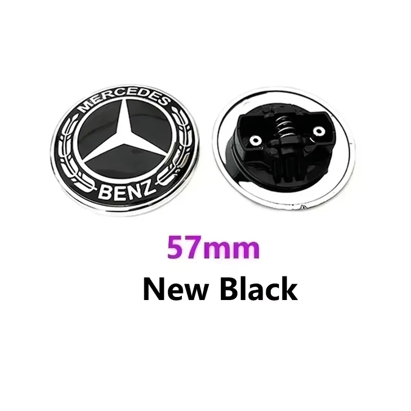 1pcs 57mm Car Front Hood Emblem Badge Bonnet Car Accessories For Mercedes Benz W204 W205 W212 W213 W221 W177 W246 GLA GLC CLA view 2