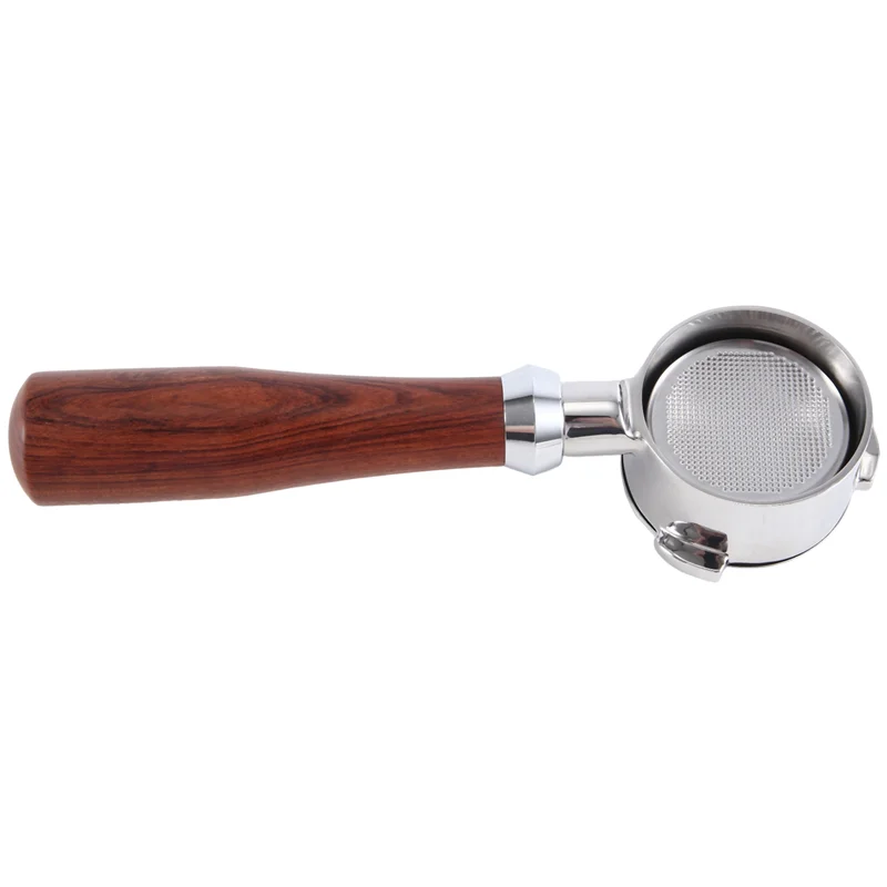 AF93-1 Buah 54Mm Mesin Espresso Portafilter Tanpa Dasar Kayu Pegangan Tiga Telinga Alat Portafilter Dapat Dilepas untuk 870/875/878/880
