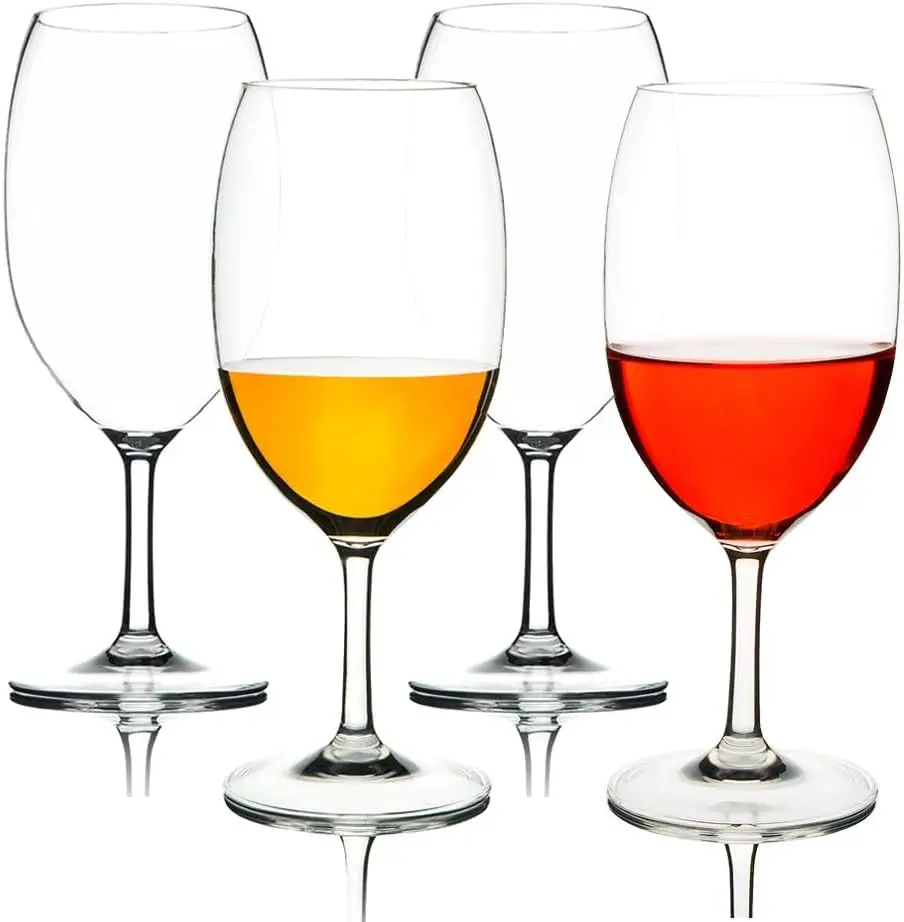 Unbreakable Wine Glasses 20oz  Shatterproof Reusable Drink Glassware For Indoor Outdoor Drinkware Travel Pool Camping Picnic