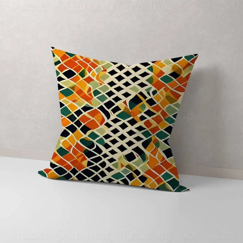 تصميم هندسي ملون غطاء وسادة شخصي لغرفة نوم الأطفال وديكور الحفلات البرية كيس وسادة هدية عيد ميلاد للأطفال