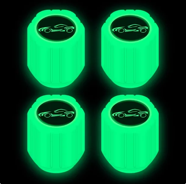 Glow-in-the-Dark Tire Valve Stem Caps for Geely Vision Emgrand Binrui Binyue Coolray Boyue FX11 Atlas Xingrui Preface 4 pcs/set view 5