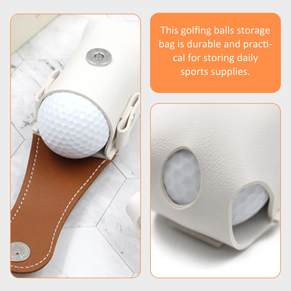 Golf Ball Holder Reusable Small Golfs Bag with Convenient Button Design for Easy Access and Storage Golfs Ball Bag